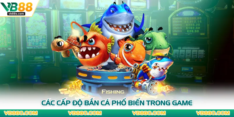 Các cấp độ bắn cá phổ biến trong game