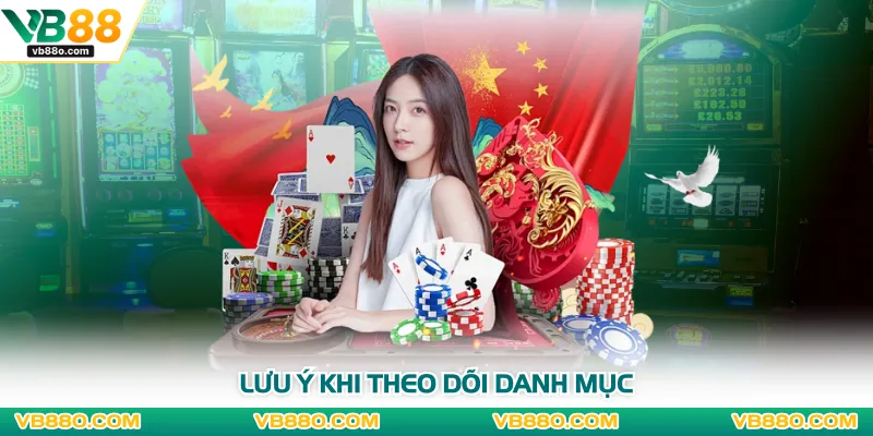 Lưu ý khi theo dõi danh mục